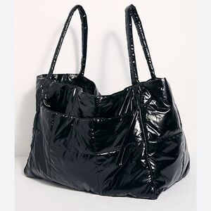 Free People Bottega Black Puffer Tote